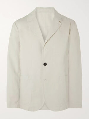 Cotton and Linen-Blend Suit Jacket